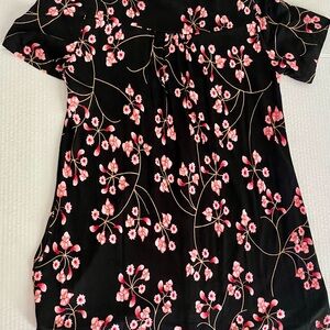 Floral Black and Pink Dress